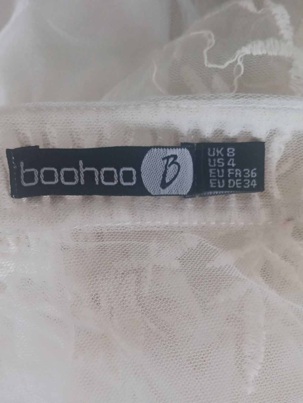Now $5.  Boohoo Ivory Lace Mini Dress - Picture 2 of 7